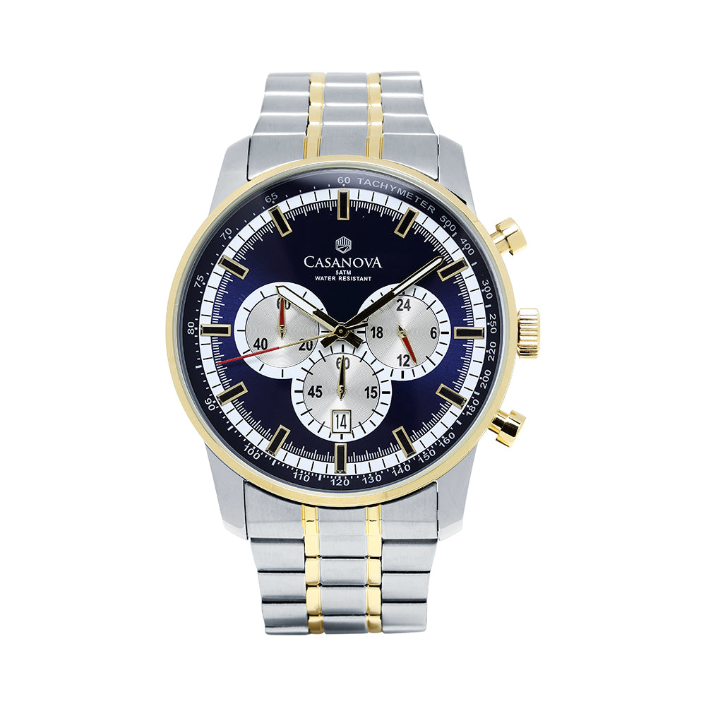 Reloj Hombre Casanova Chrono con Correa de Acero Bicolor