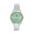 Reloj FG Classic Esfera Verde con Correa de Acero Bicolor