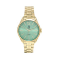 Reloj FG Classic con Correa de Acero Dorado y Esfera Verde