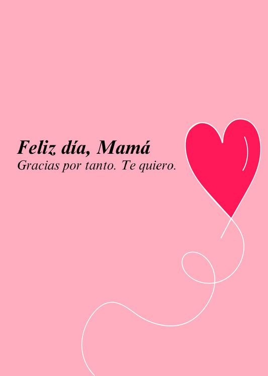 Tarjeta Felicitación Feliz Día Mamá