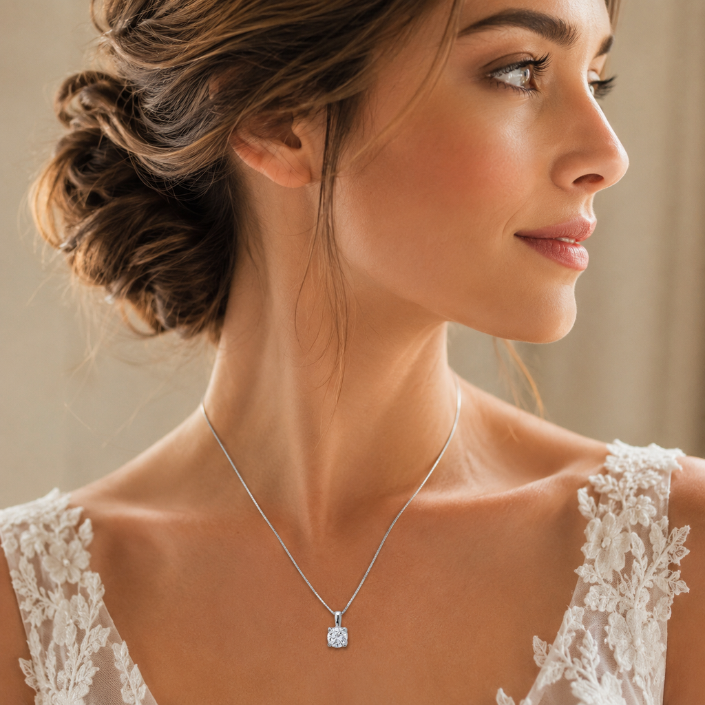 Gargantilla con Colgante de Brillantes Creados