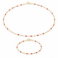 Conjunto Coraima Cadena y Pulsera en Oro Amarillo 9 Kilates