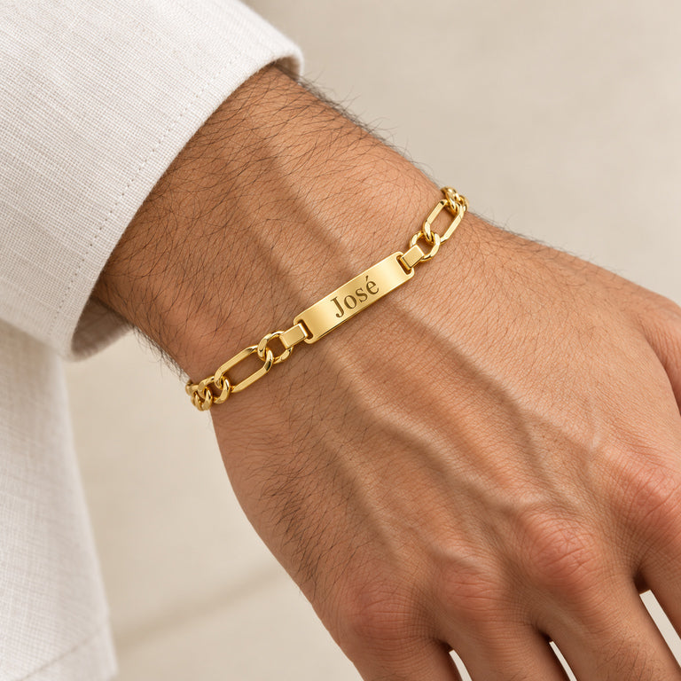Pulsera Progresiva 3x1 Nomeolvides de Oro de 9 Quilates