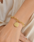 Pulsera Forzada Tesi de Acero con Placa Amigas