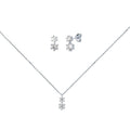 Conjunto Mariana Cadena con Colgante y Pendientes en Oro Blanco 9 Kilates
