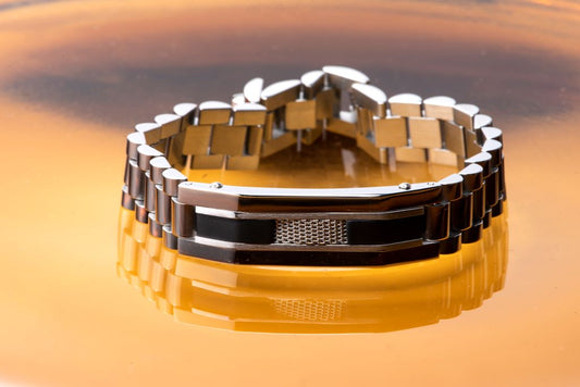 Pulsera Casanova Filippo 20,5cmx12mm en Acero y Silicona