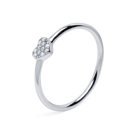 Anillo Sabi Corazón con Circoinitas en Plata