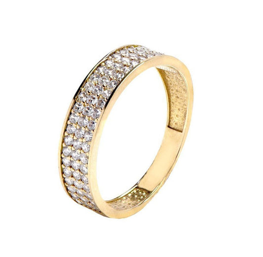 Anillo Inés en oro Amarillo 9 kilates con circonitas