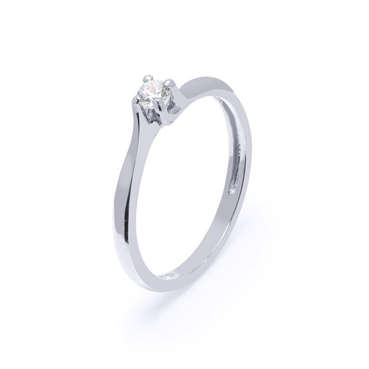 Anillo Bellis Diamante de 0,10 quilates en Oro Blanco