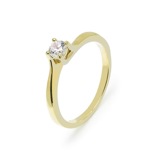 Anillo Comprimiso Bellis Diamante de 0,20 Quilates en Oro Amarillo