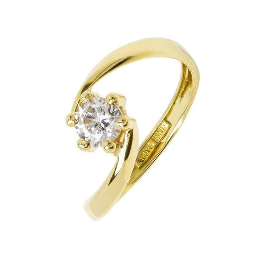 Anillo Jen en Oro Amarillo 18 kilates con Circonita