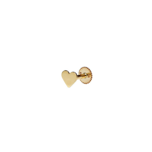 Piercing de Oreja cartílago corazón en Oro Amarillo 9 Kilates