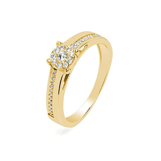 Anillo Abby Diamantes Creados 0,18 Quilates en Oro Blanco