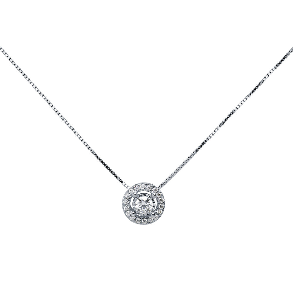 Gargantilla Dita de Oro Blanco de 18 Quilates con Diamantes
