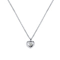 Gargantilla Corazón con Diamante de Oro Blanco 18 Quilates