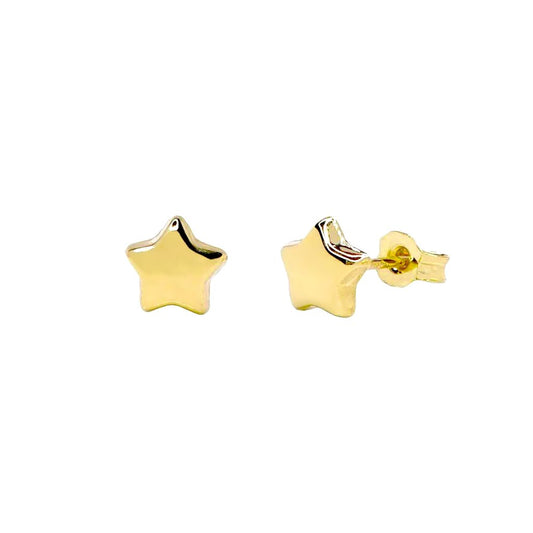 Pendientes Estrella 10x10mm en Oro Amarillo 9 Kilates