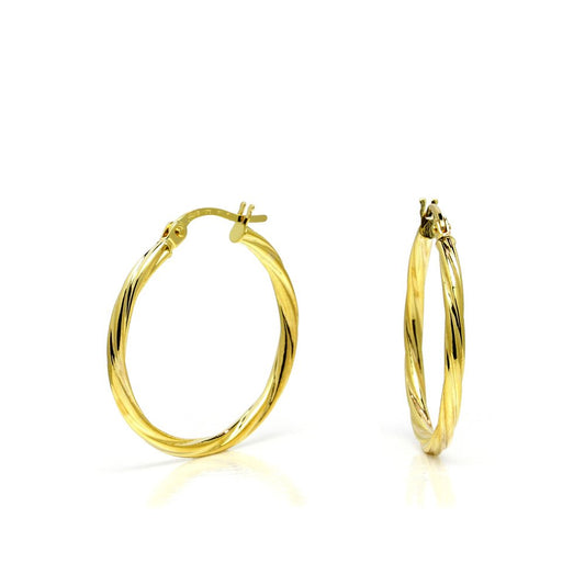 Pendientes Aro Zoe 20mm en Oro Amarillo 18 Kilates