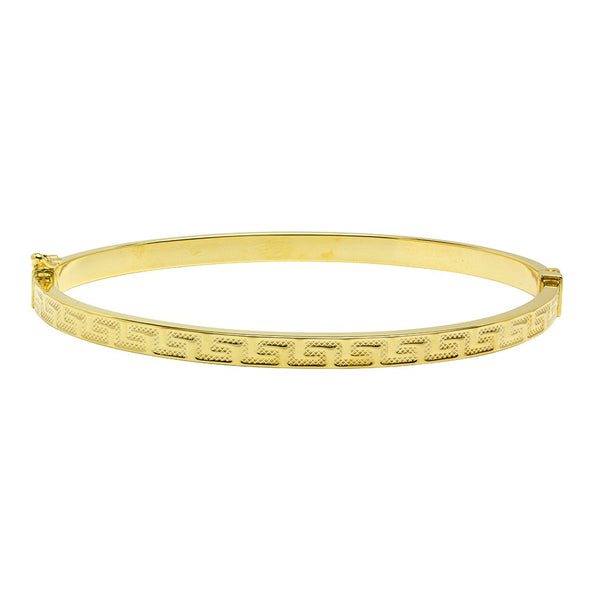 Pulsera Esclava Greca en Oro Amarillo de 9 Kilates