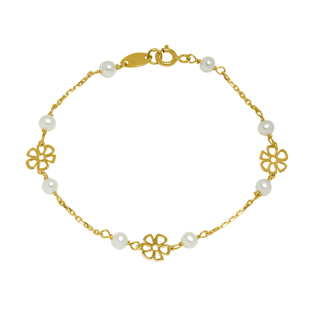 Pulsera Personalizada Niño Pulsera Bebe-Niu00f1a Oro Amarillo 9K