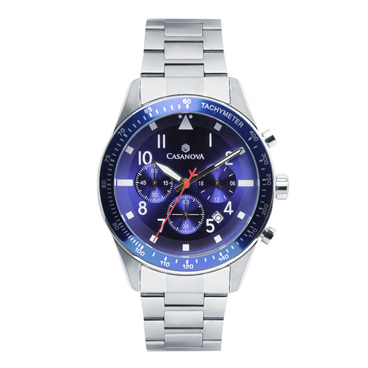 Reloj Casanova Chronos Turia Azul Plateado