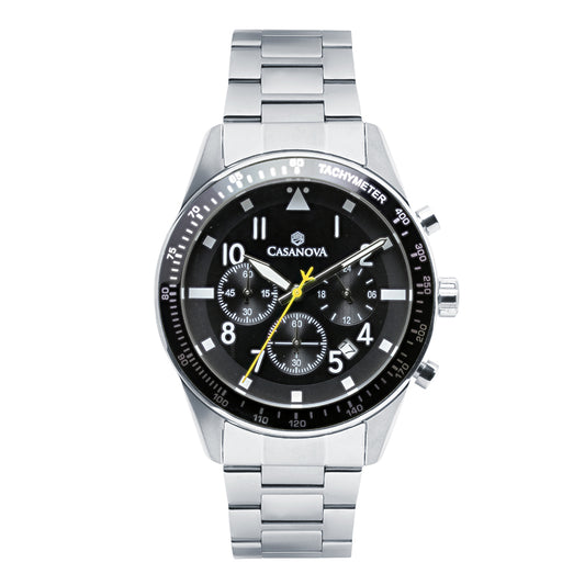 Reloj Hombre Casanova Chronos Turia Negro Plateado