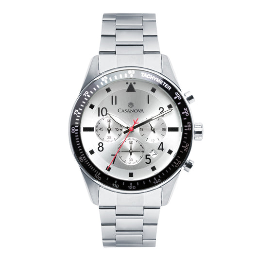 Reloj Hombre Casanova Chronos Turia Blanco Plateado