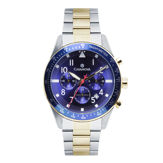 Reloj Hombre Casanova Chronos Turia Azul Bicolor