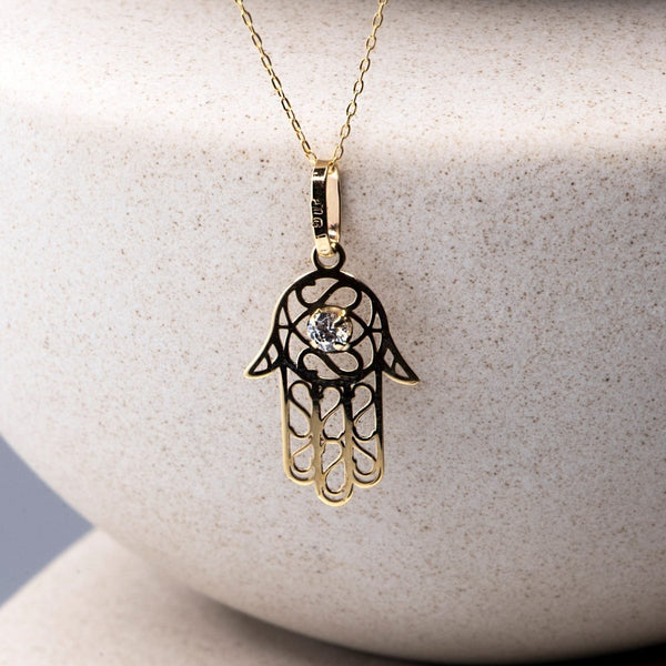 Colgante Mano de Fátima Oro Amarillo 9 Kilates